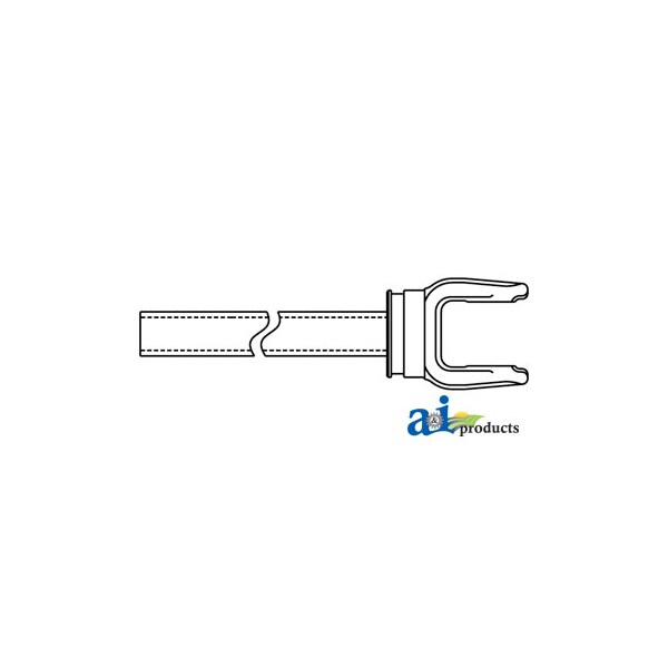 Yoke & Tube Assembly w/ 1" x 1 1/8" O.D. Tube 0" x0" x0"